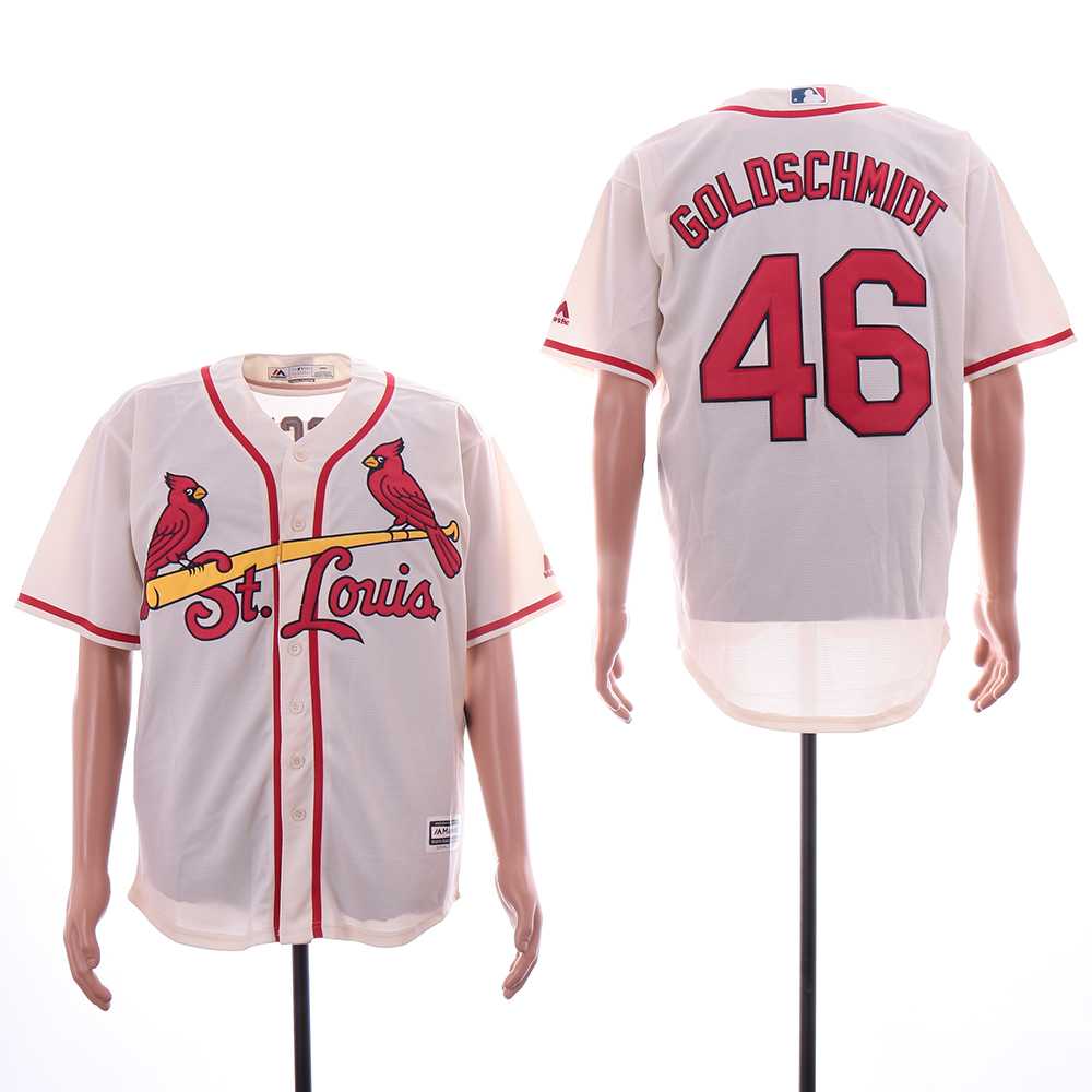 Cardinals 46 Paul Goldschmidt Cream Cool Base Jersey Sguo,We sell and wholesale Cardinals 46 Paul Goldschmidt Cream Cool Base Jersey Sguo on line form chian!